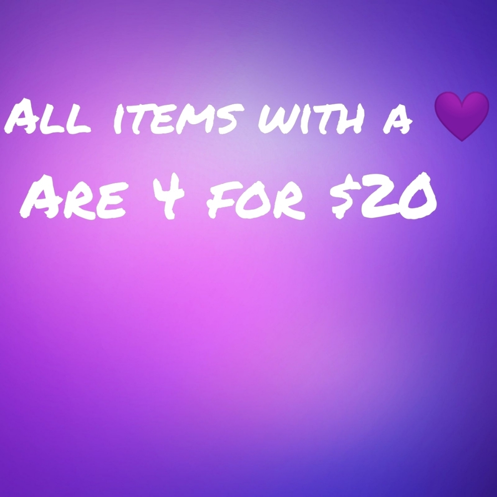 All Items With A Purple Heart Are 💜4 for $20